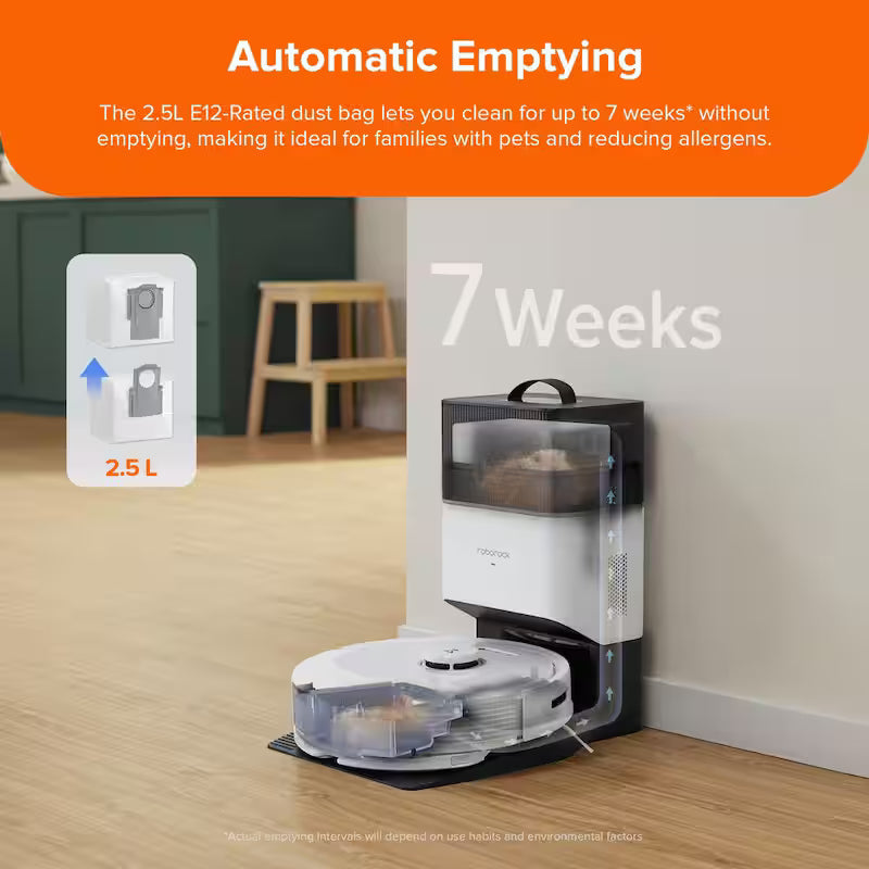 White Robotic Vacuum and Mop P438815