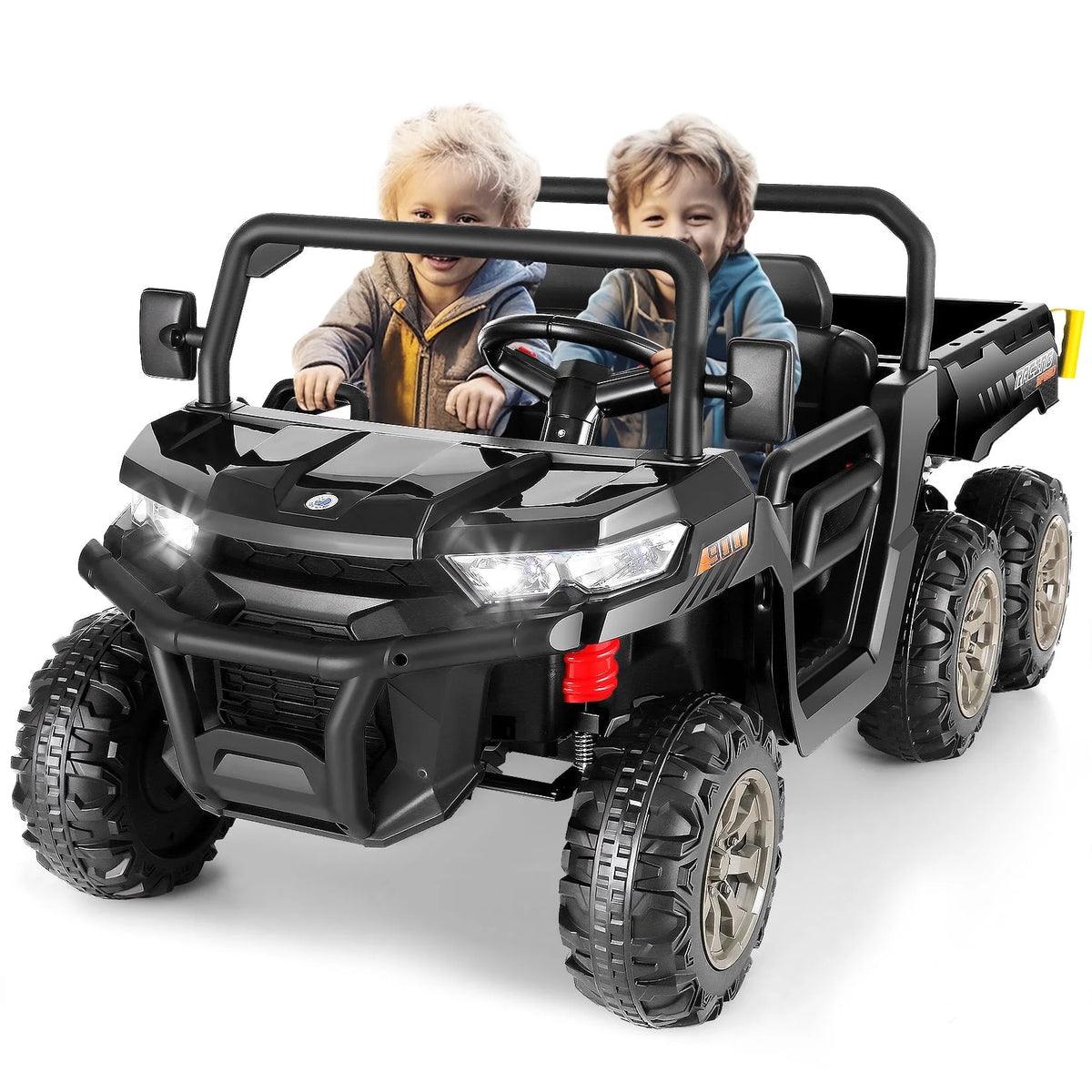 24 V 4WD 2 Seater 6-Wheel Ride on Dump Truck Car with Remote Control R148