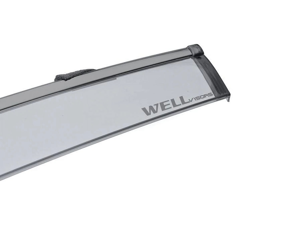 Side Window Visors Wind Deflectors Rain Guard with Black Trim U8507