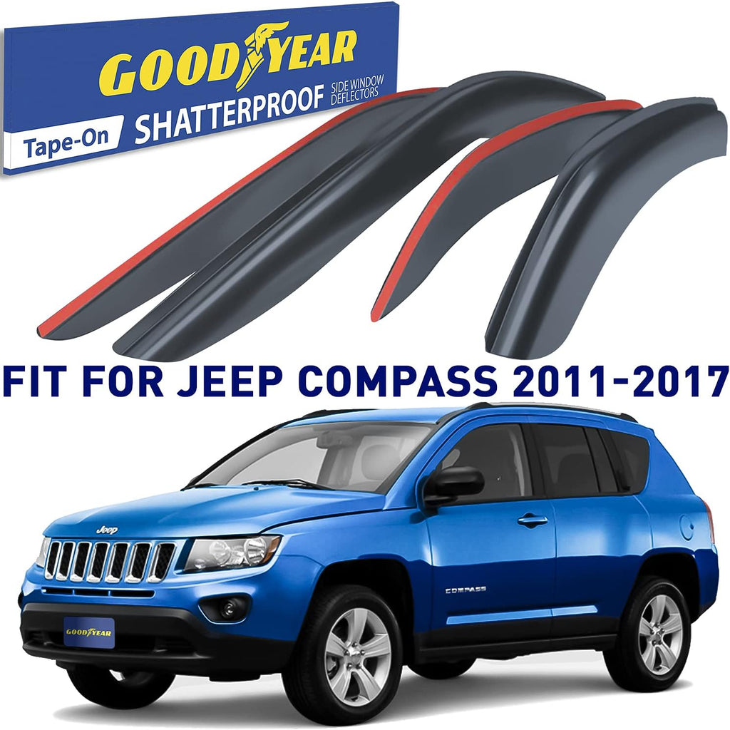 Shatterproof Tape-on Window Deflectors 4 pcs R68358
