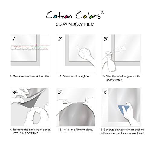 3D Ecology Static Decoration Window Film Glass Stickers, 35.4x78.7 J651602