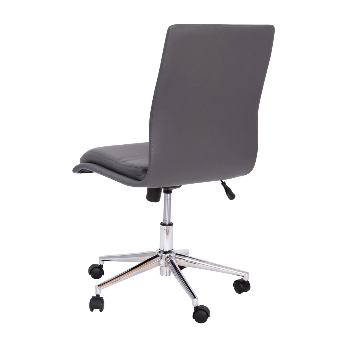Gray Mid-Back Armless Swivel Task Office Chair H522