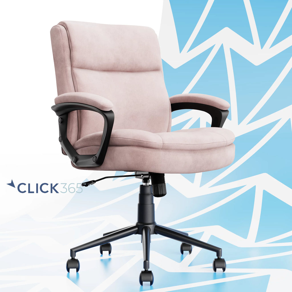 Pink Ergonomic Mid Back Desk Chair Z6609