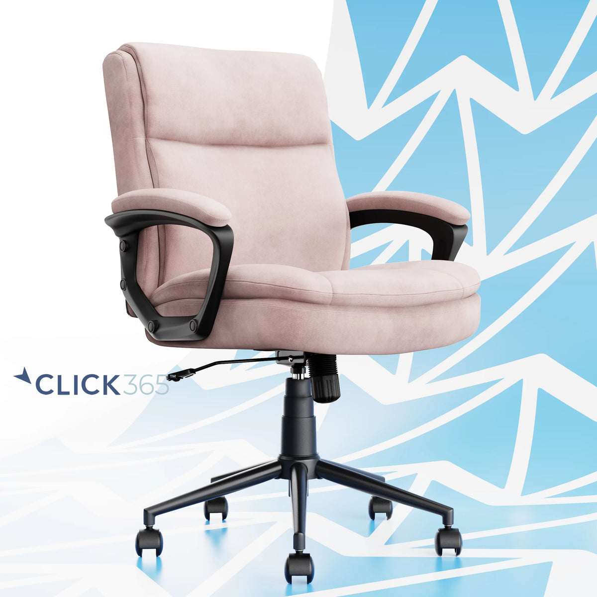 Pink Ergonomic Mid Back Desk Chair Z6609