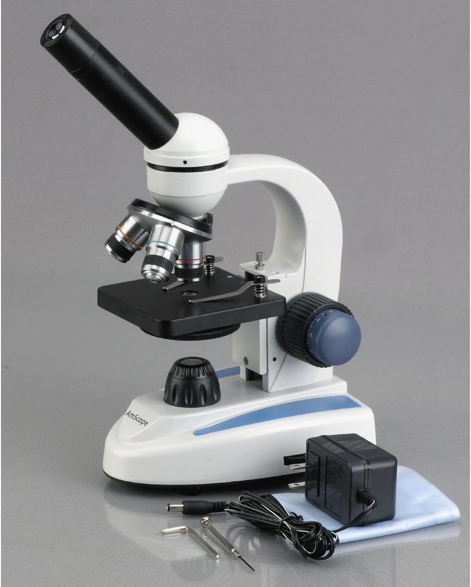 Compound Monocular Microscope, 40x-1000x Magnification, LED Illumination S16911