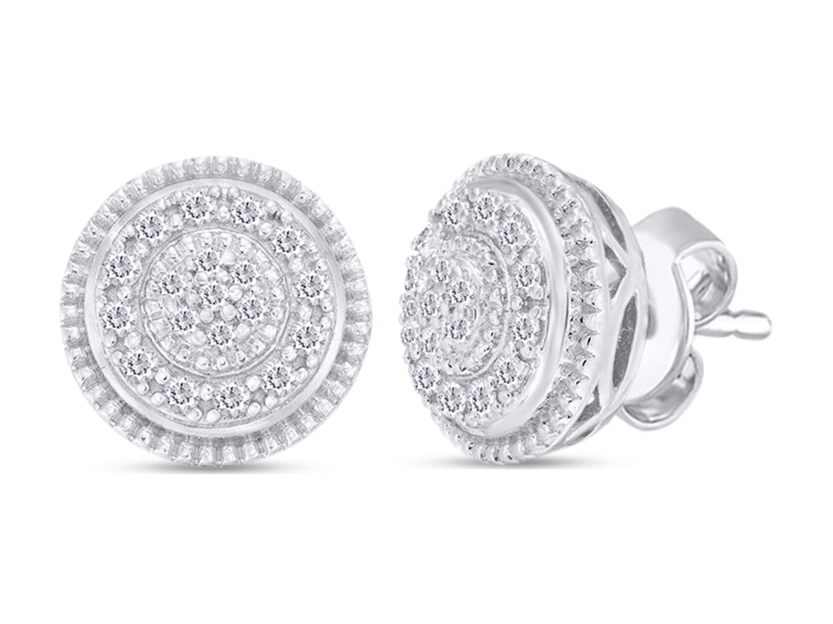 Vintage-Style Stud Earrings In 14K Gold Over Sterling Silver M672191
