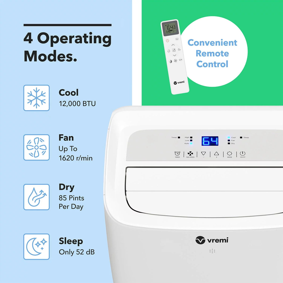 12000 BTU Portable Air Conditioner W9378