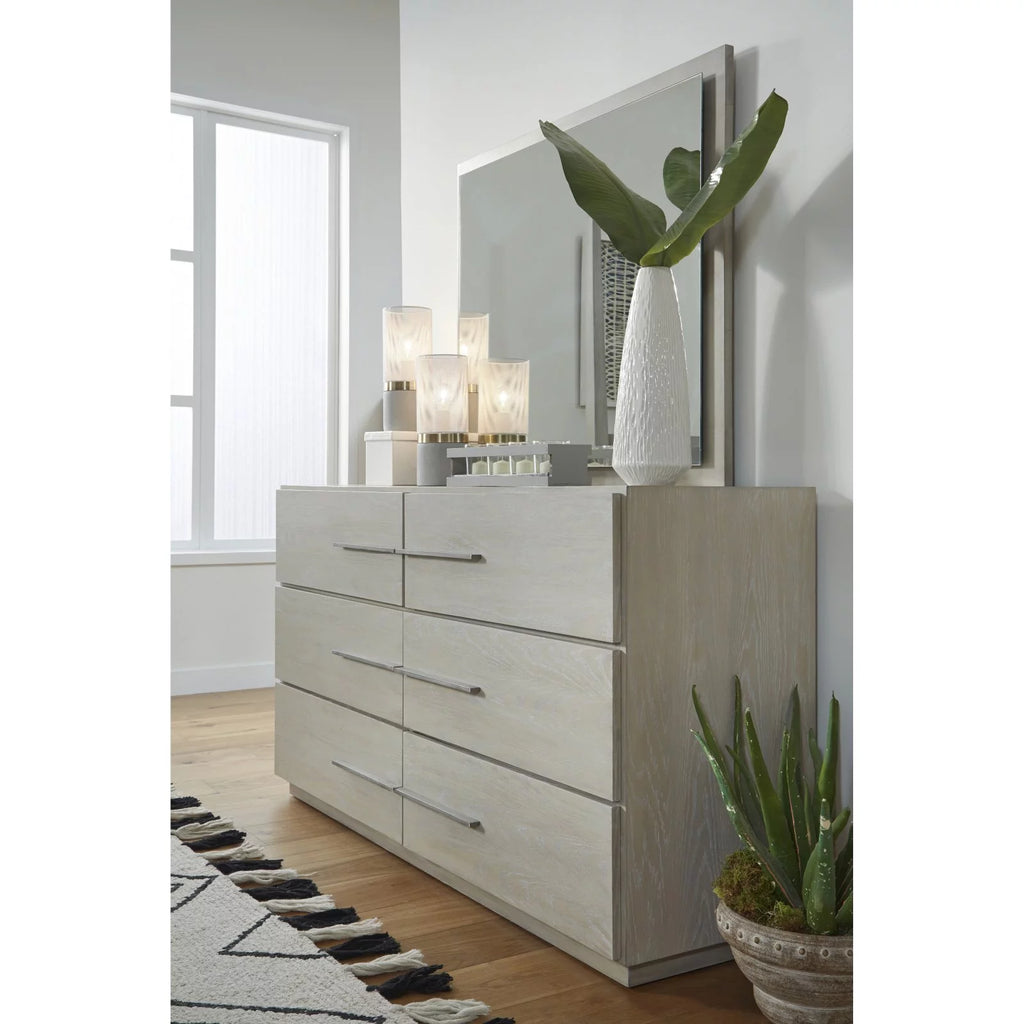 6 Drawer Cotton Gray Dresser X99201