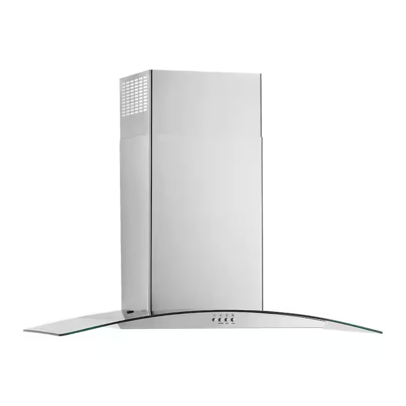 36 in. Curved Glass Wall Mount Range Hood in Stainless Steel U7305