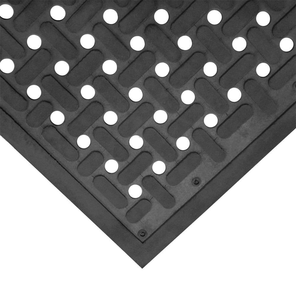 Anti-Slip Grease Proof Kitchen Mat, 3/8 x 36 x 60, Black L36255
