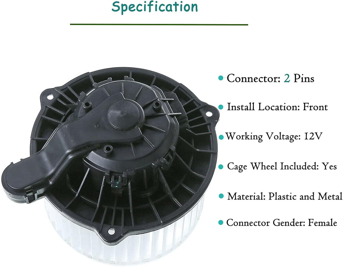 A/C Heater Blower Motor Fan Assembly Pack of 2 C681