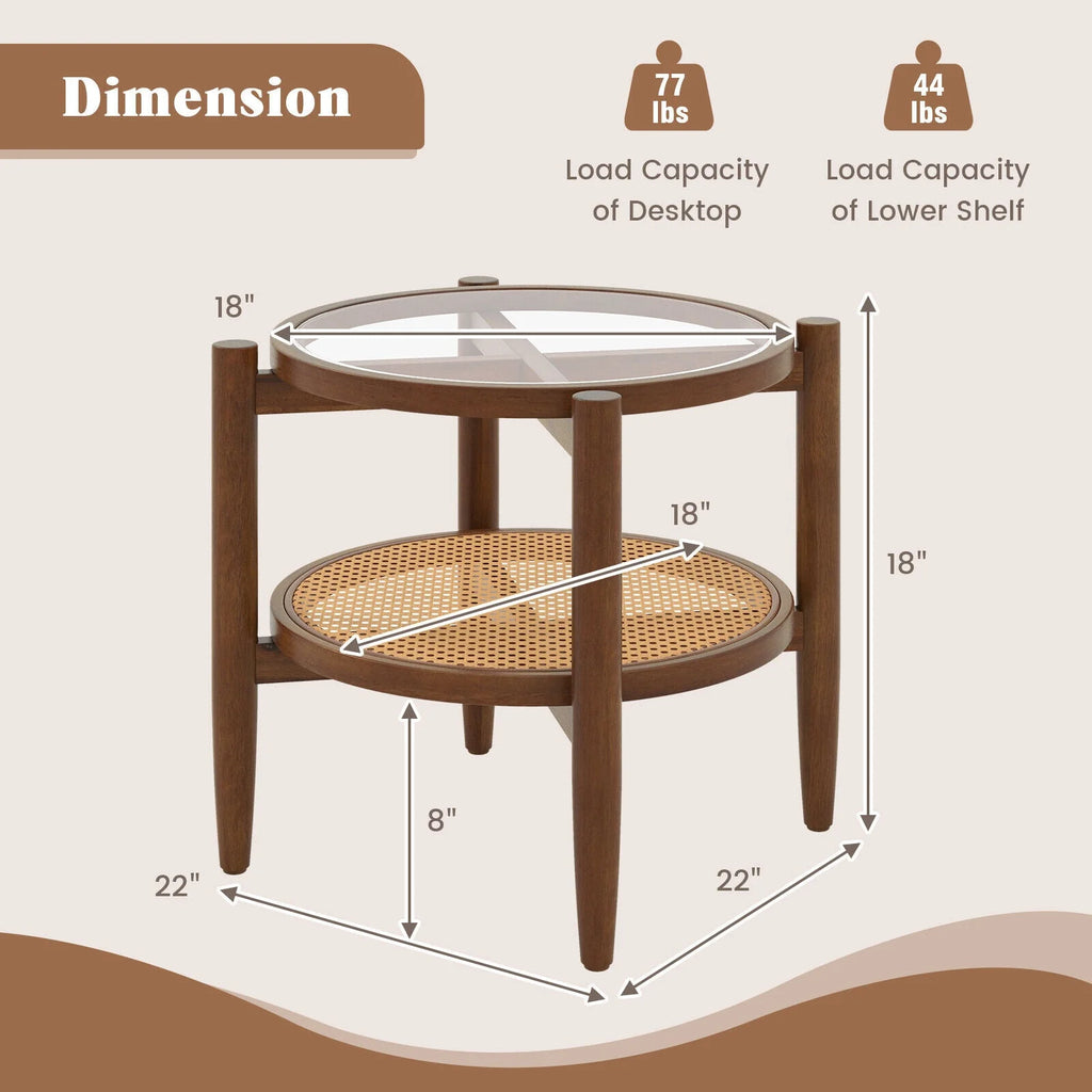 Set of 2 Storage Side Table F841