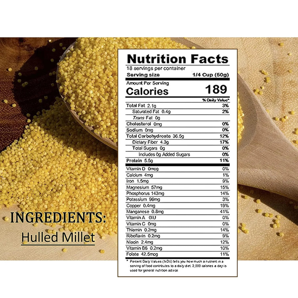 Hulled Millet Grain 2 Pounds B710014