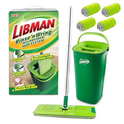 Microfiber Wet & Dry Mop and Bucket System with 4 Pads P598