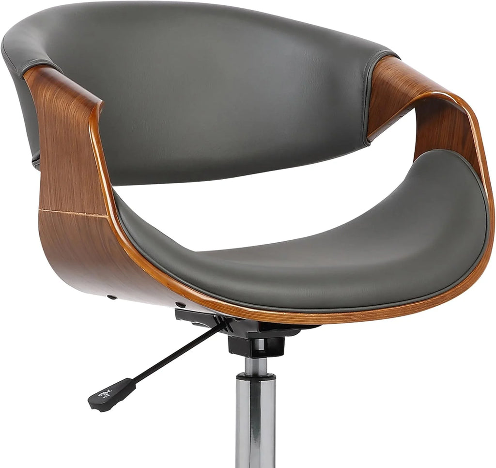 Grey Faux Leather Office Chair V11079
