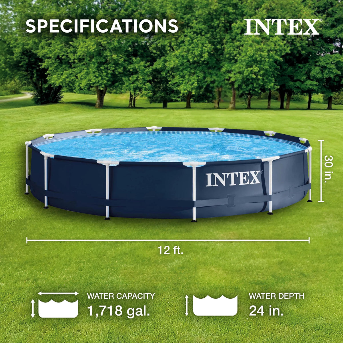 Metal Frame Above Ground Swimming Pool with Pump V82969