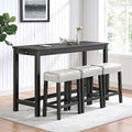 4 Piece Dining Table Set with Power Outlet and 3 Stools M66712