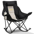 Oversized 400lbs Capacity 600D Oxford Rocking Camping Chair with Cup Holder C494