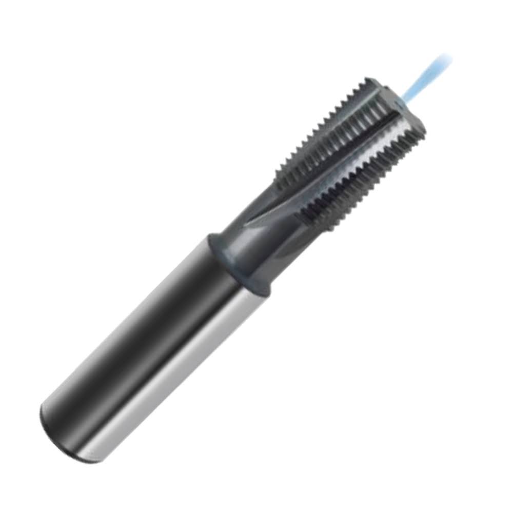 Solid Carbide Helical Flute Thread Mill, 5-Flute, 20mm Shank, 19.95mm Cut Diam, 33mm L U1325