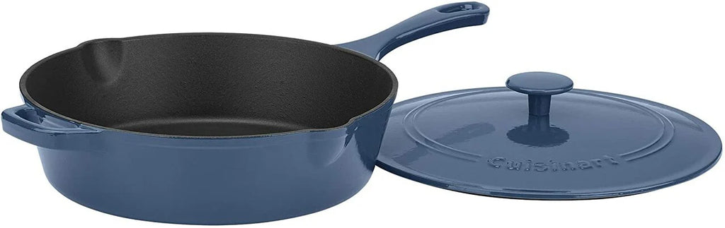 Blue Enamel Cast Iron Chicken Fryer P619
