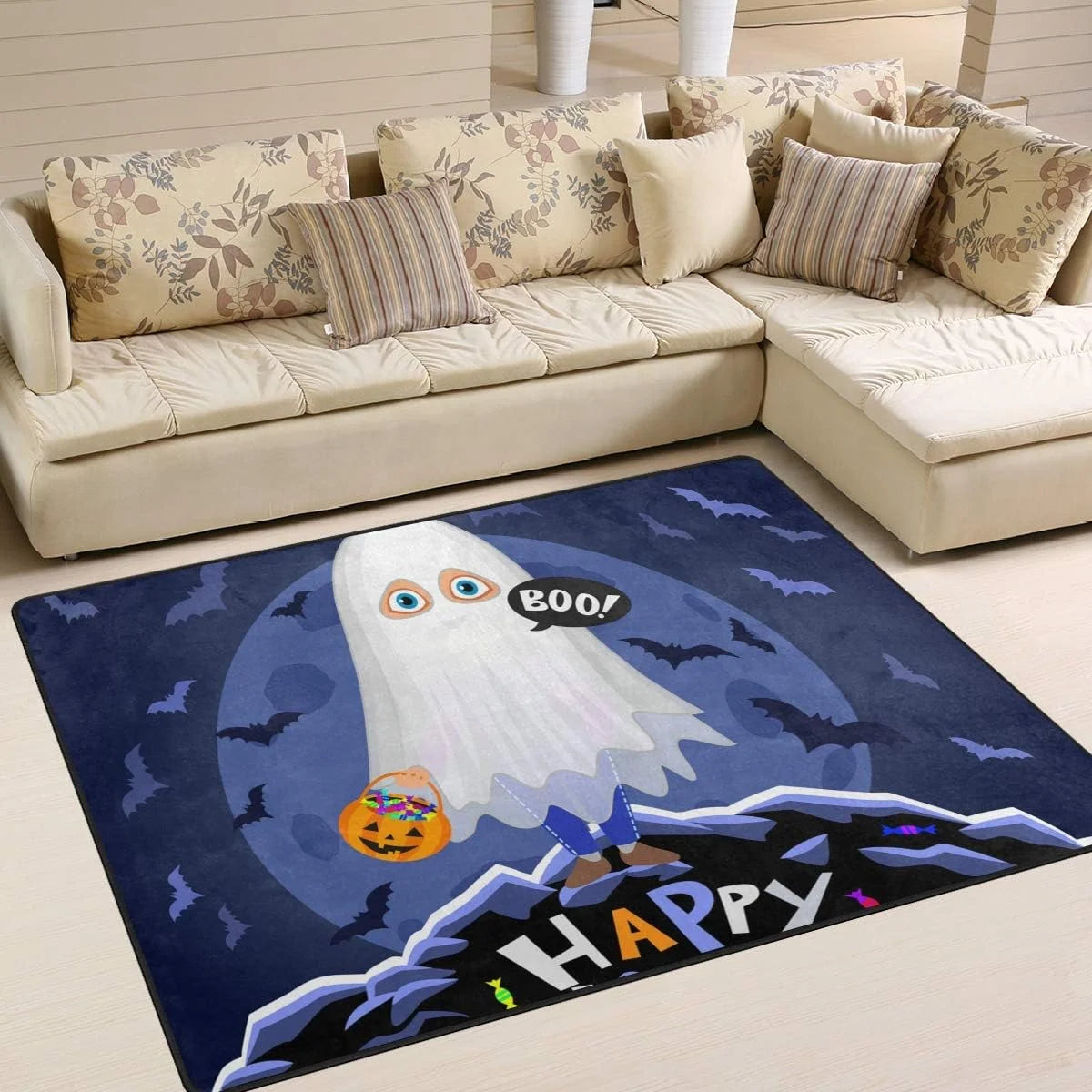 Ghost Lightweight Carpet Mats, 6'8" x 4'10" Area Rug Q4596