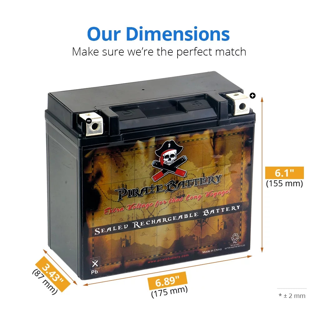 Maintenance Free Sealed Agm Motorcycle Battery I862540