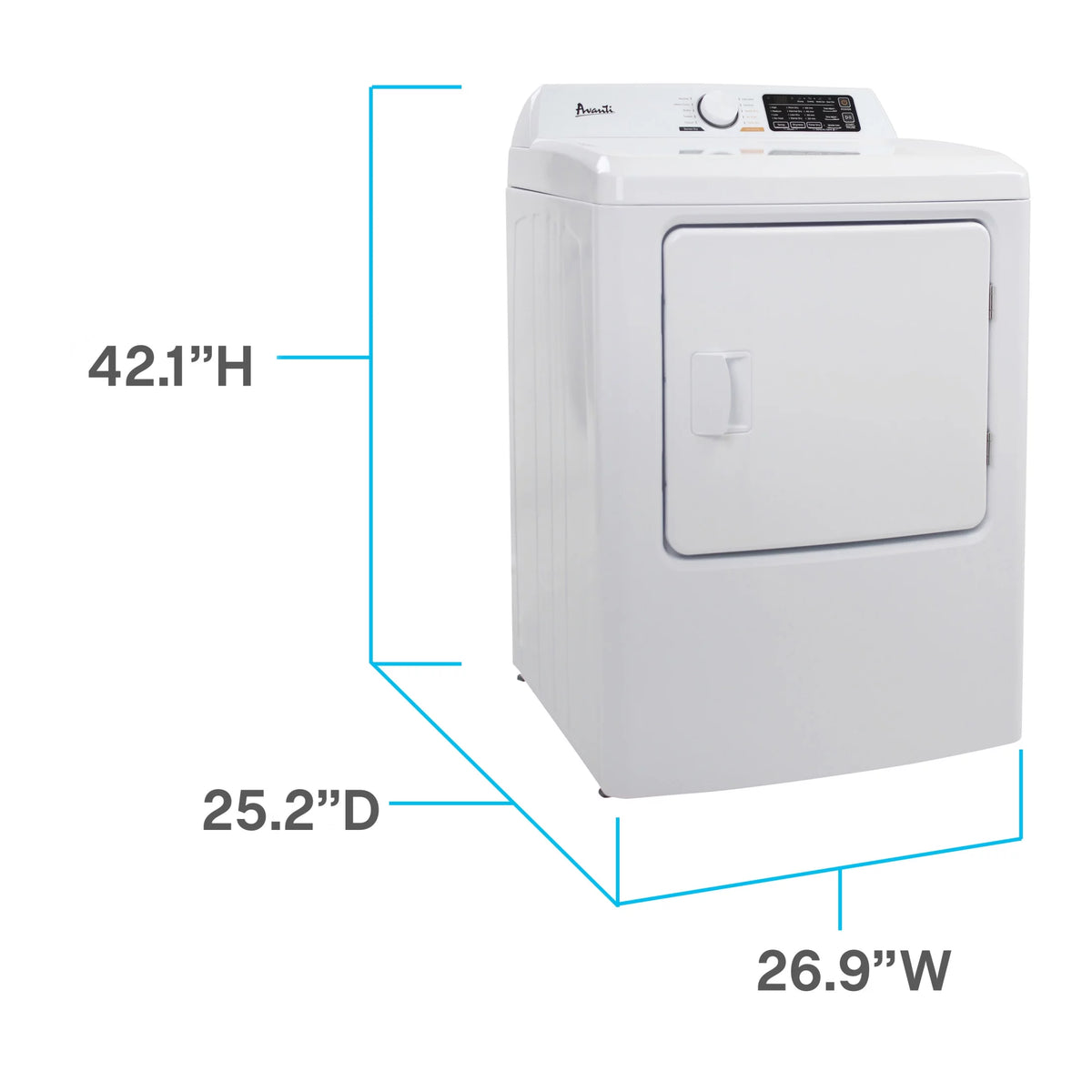 Front Load Electric Clothes Dryer 7.0 Cu. ft. White S3927