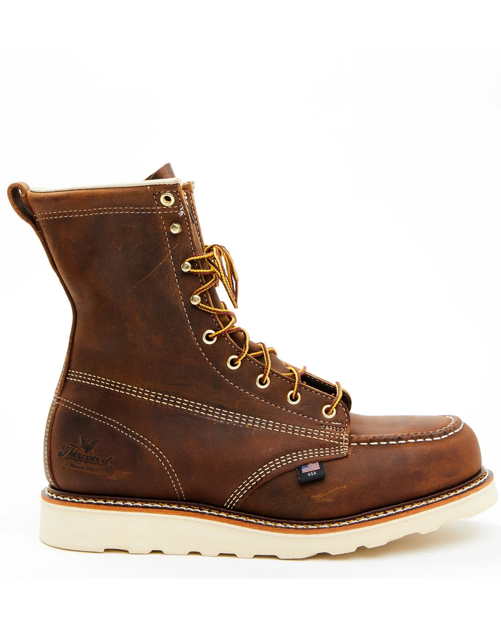 Brown 8" Wedge Work Boots I9397