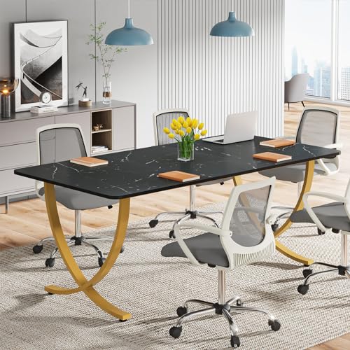 63” White and Gold Executive Desk T316169