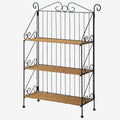 3 Tier Wicker Metal Bookcase U819228