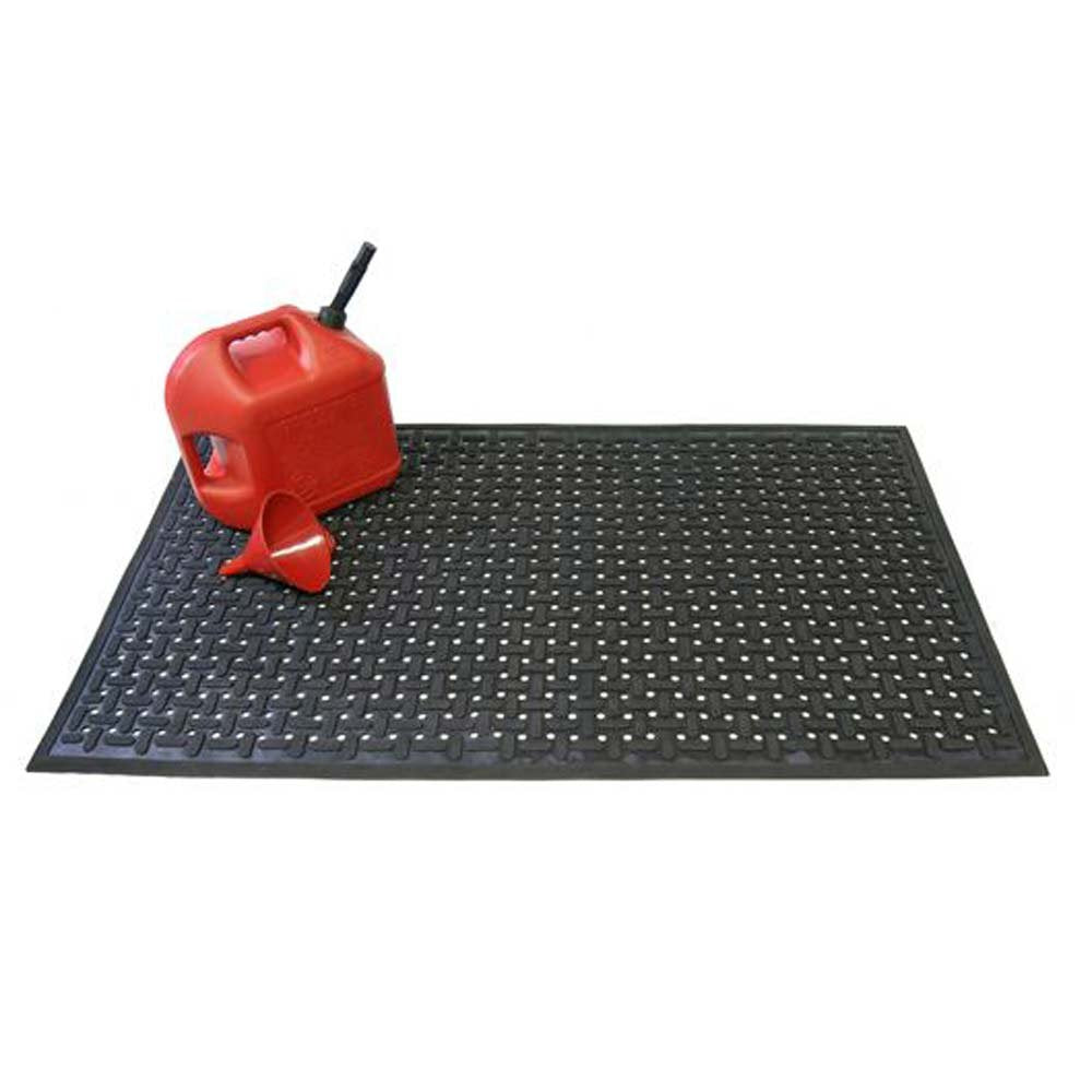 Anti-Slip Grease Proof Kitchen Mat, 3/8 x 36 x 60, Black L36255