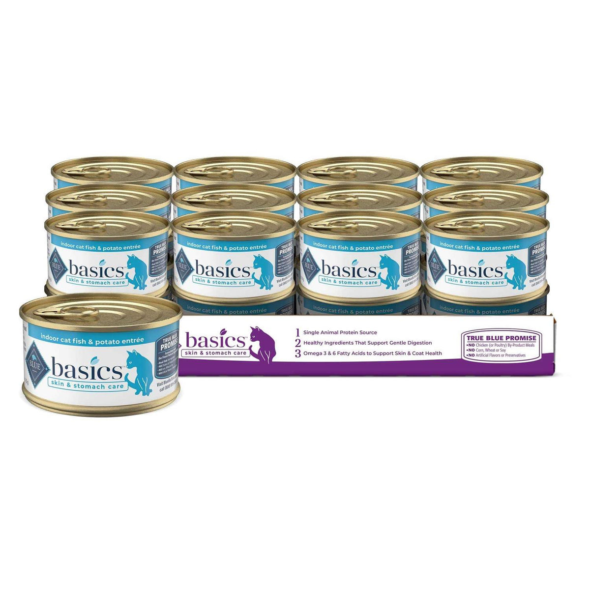 Grain Free Fish and Potato Entree Canned Cat Food 3-oz O778
