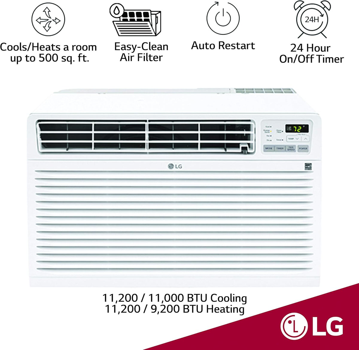 11,200 BTU Heat Air Conditioner, White H557