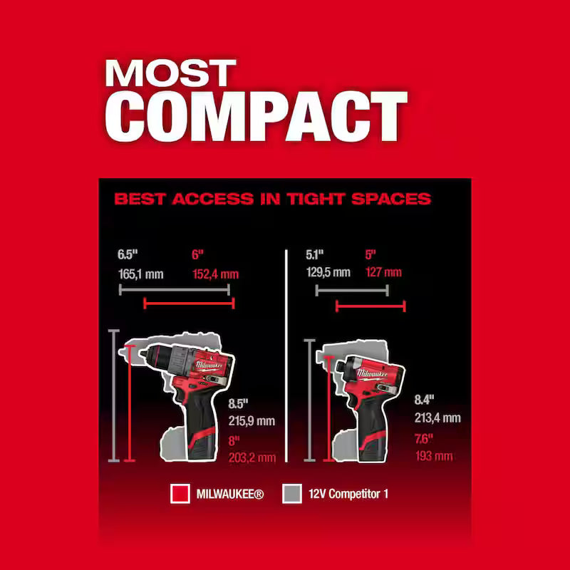 12-Volt Li-Ion Brushless Cordless Hammer Drill and Impact Driver Combo Kit (2-Tool) with Right Angle Drill U93394