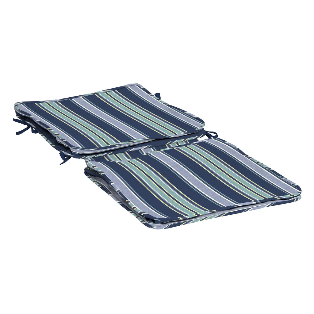 Sapphire Aurora Blue Stripe Outdoor Chair Cushion J165572