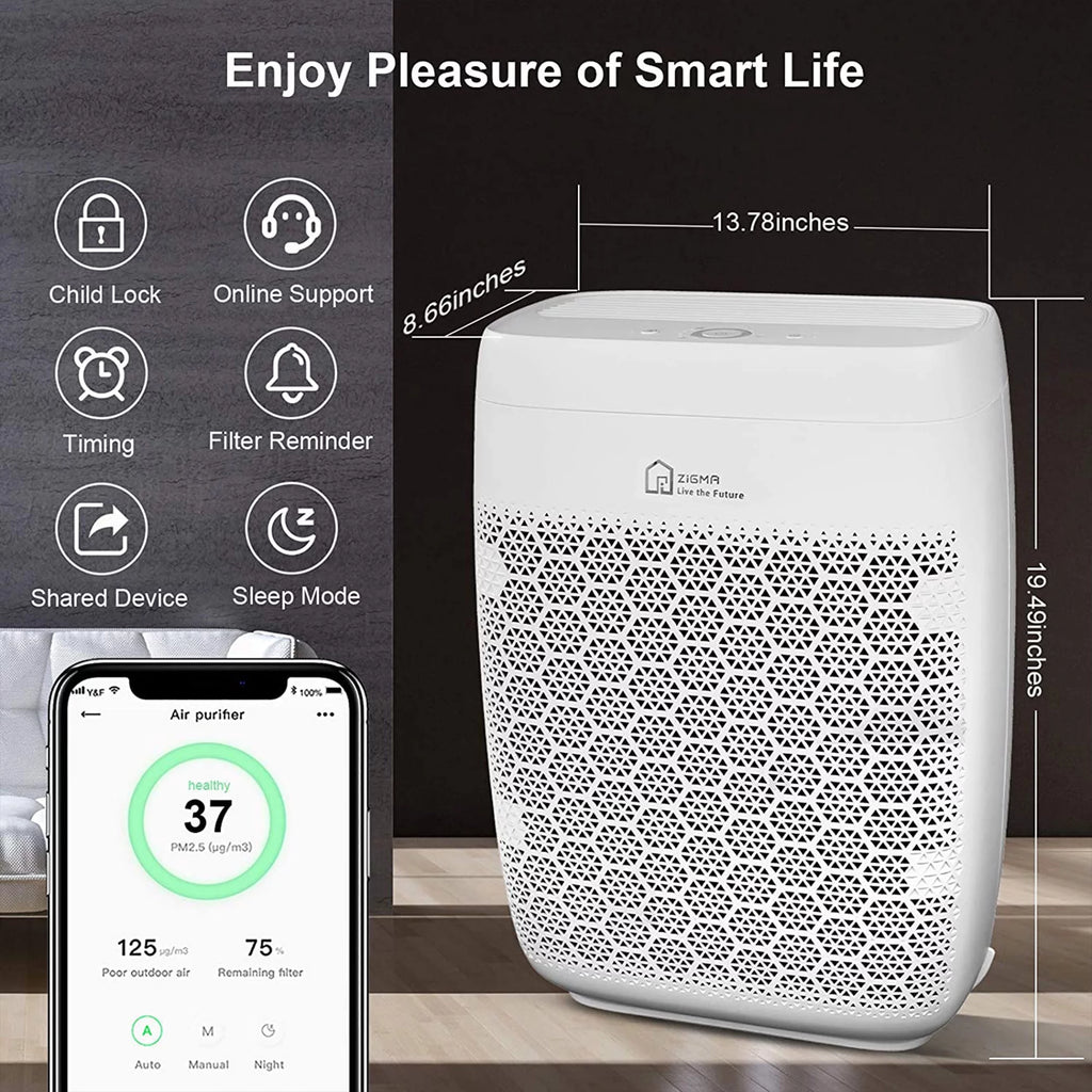 White Smart 5-in1 HEPA Air Purifier Z57327