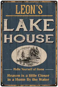 Lake House Blue Cabin Home Decor 12 x 18 Matte Finish Metal N164