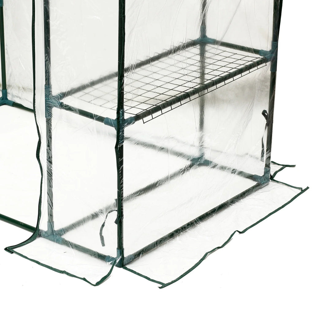 Portable Mini Walk-In Greenhouse with 3 Tier Shelves V48901