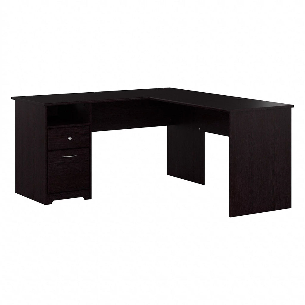 White L Shaped Desk with Drawers X491410