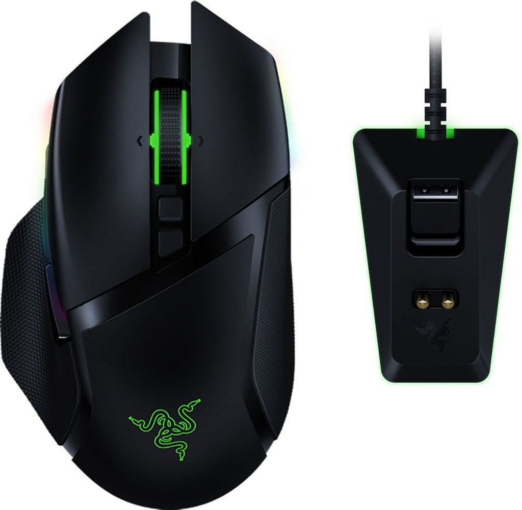 Black Wireless Gaming Mouse with Charging Dock K396