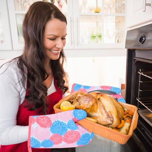 Christmas Oven Mitts Gloves Heat Resistant Silicone Q10704