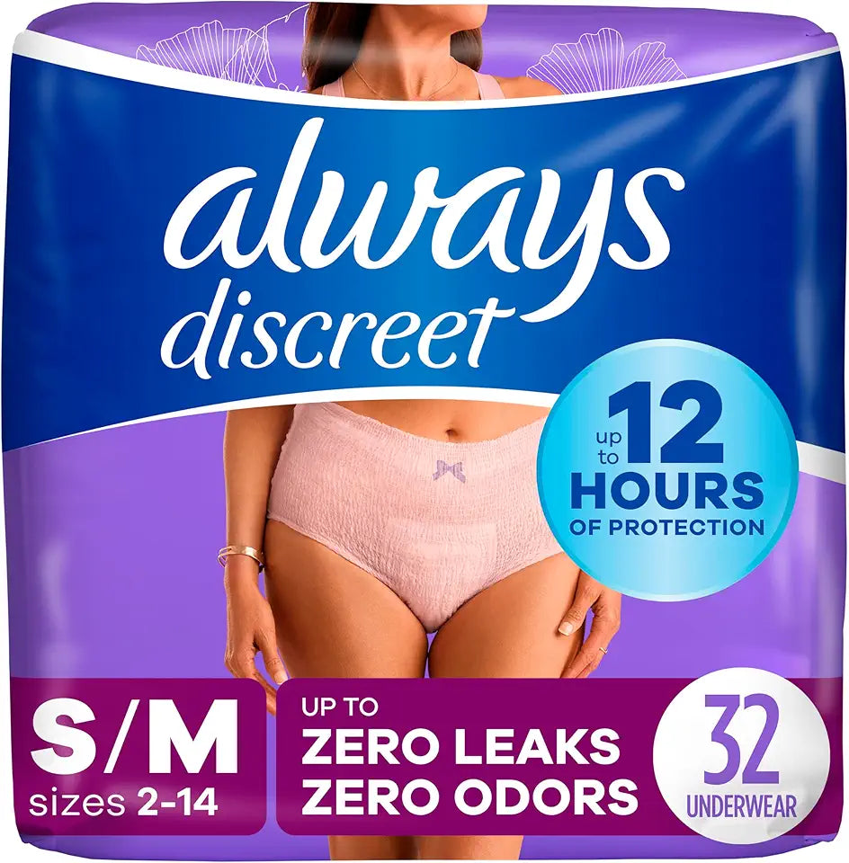 Incontinence Underwear for Women Small/Medium Maximum Protection 32 Count Z38031