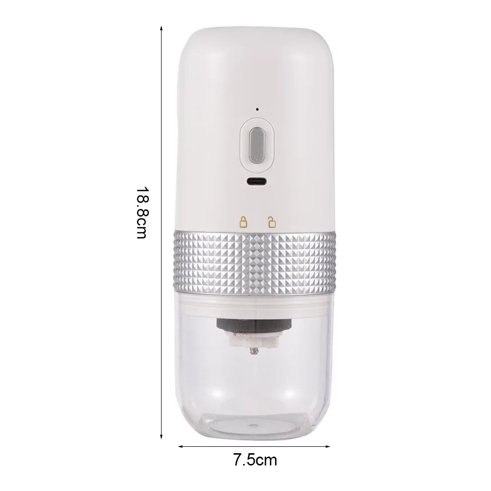 Portable Electric Burr Coffee Grinder 13W 200ml USB Rechargeable Adjustable D716508