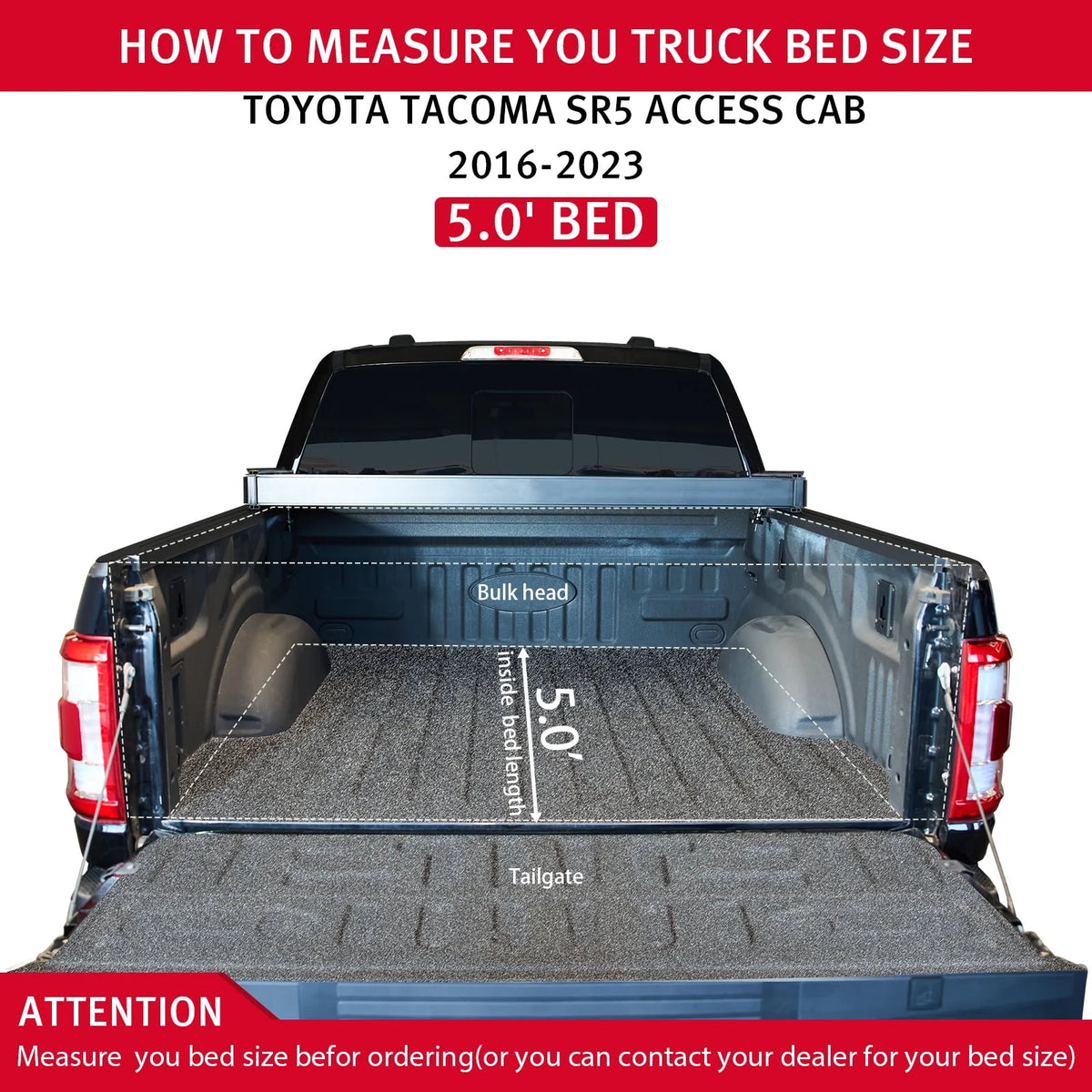 Soft Roll Up Truck Bed Tonneau Cover 5 ft Bed C221687