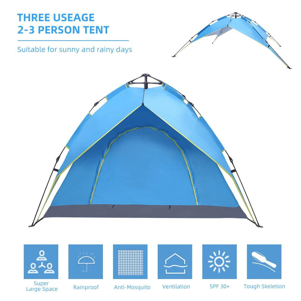 2-3 Person Waterproof Automatic Camping Tent T244622
