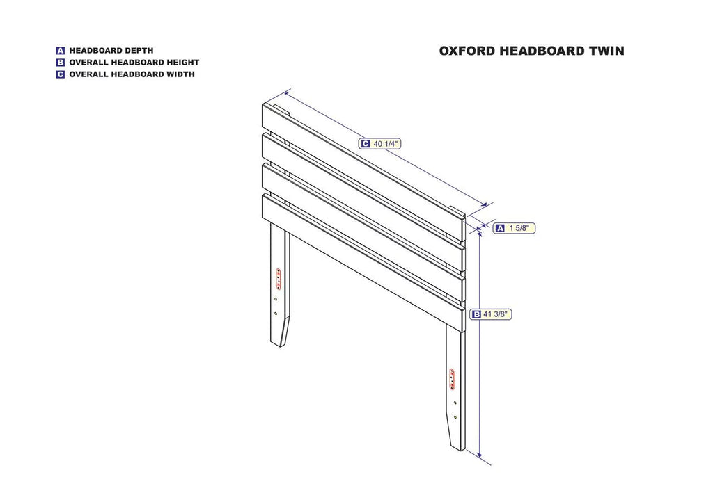 Espresso Twin Wood Panel Headboard with 2 USB Ports D852