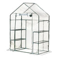 Portable Mini Walk-In Greenhouse with 3 Tier Shelves V48901