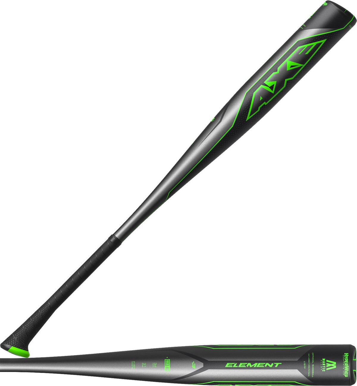 Black/Green Alloy BBCOR Baseball Bat I37487