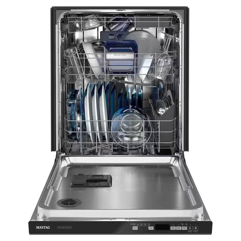 Black Built-in Dishwasher with Dual Power Filtration S596