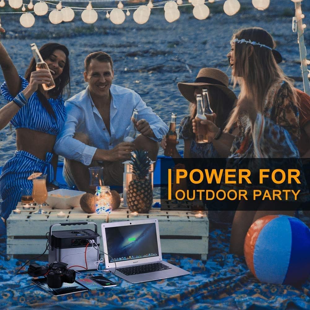 505 Wh Portable Power Station Solar Generator with 110V 500W AC Outlets S535990